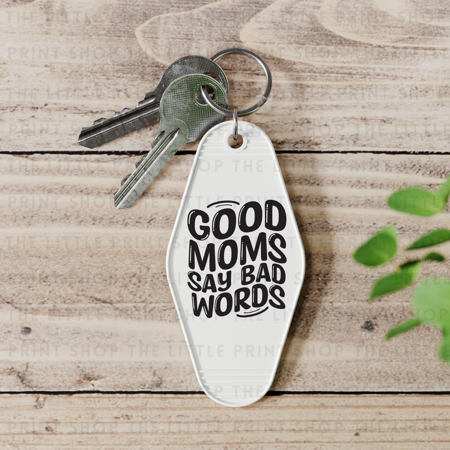 Bad Words - UV DTF Motel Keyring Decal