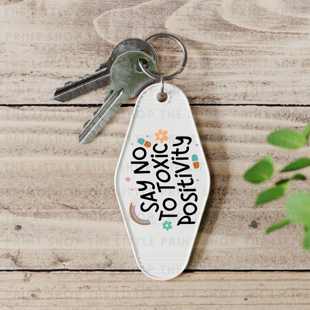 Say No - UV DTF Motel Keyring Decal