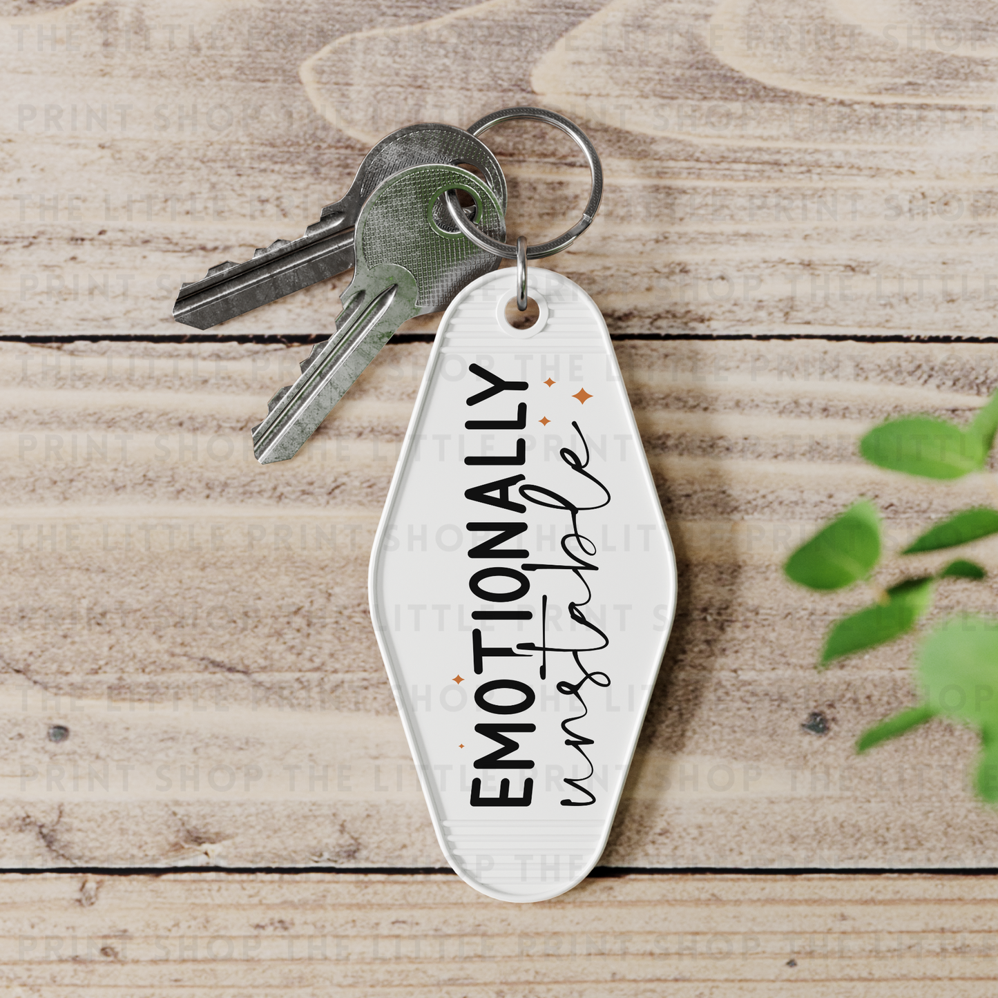 Emotionally Unstable - UV DTF Motel Keyring Decal