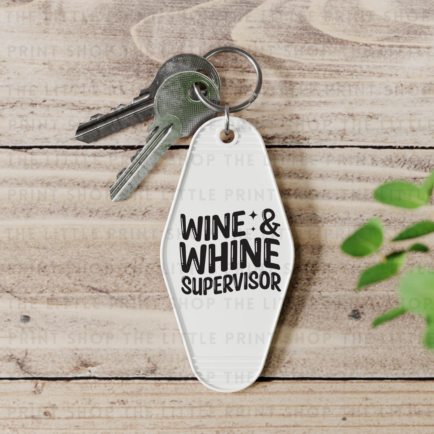 Wine Supervisor - UV DTF Motel Keyring Decal