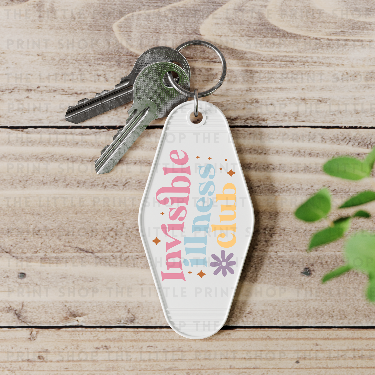Invisible - UV DTF Motel Keyring Decal