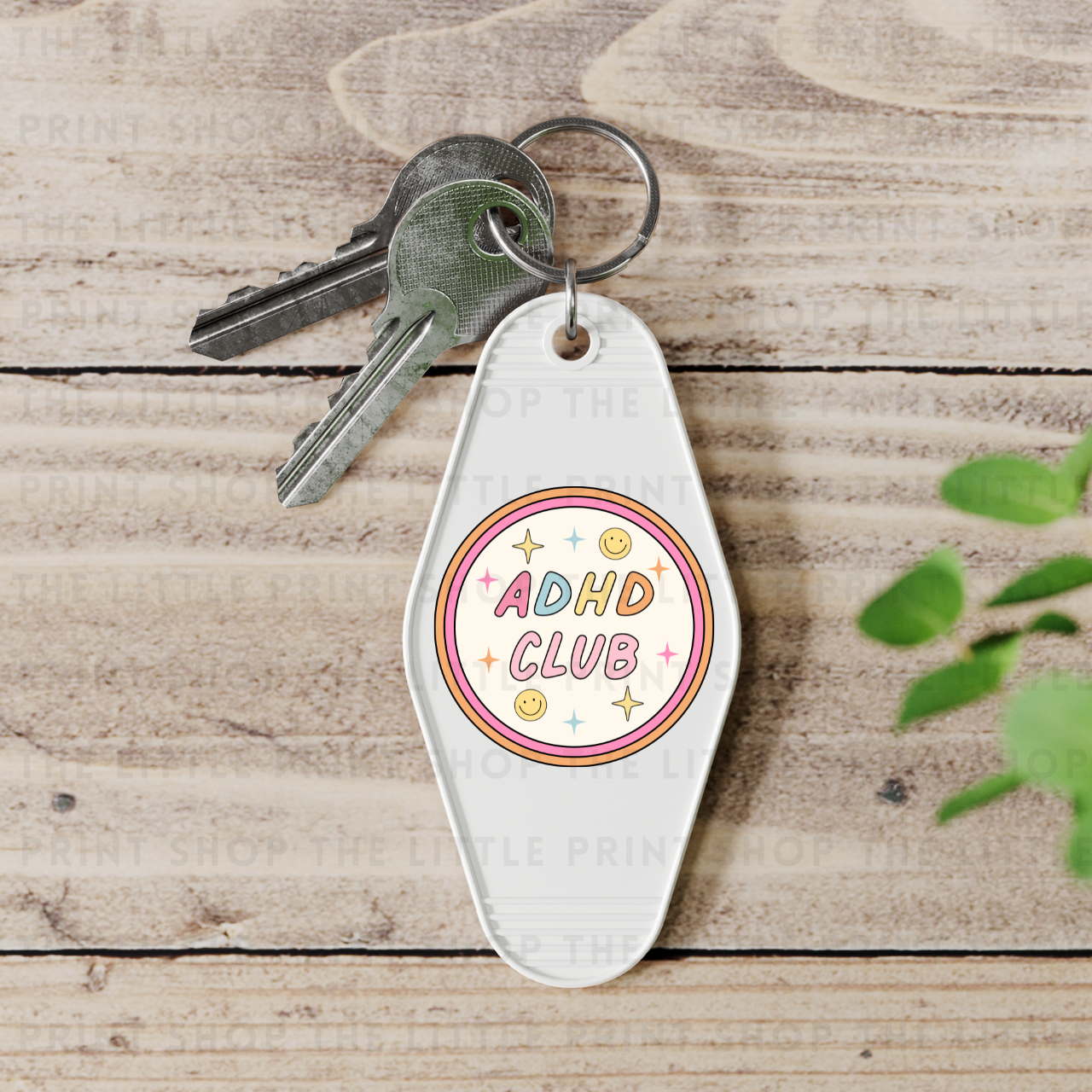 ADHD Club - UV DTF Motel Keyring Decal