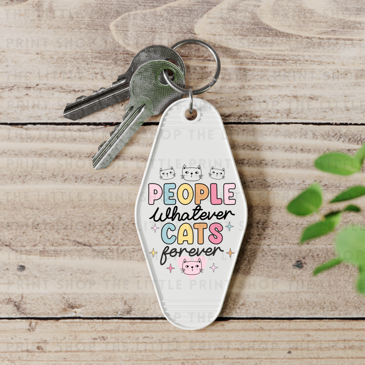 People Whatever.. Cats - UV DTF Motel Keyring Decal