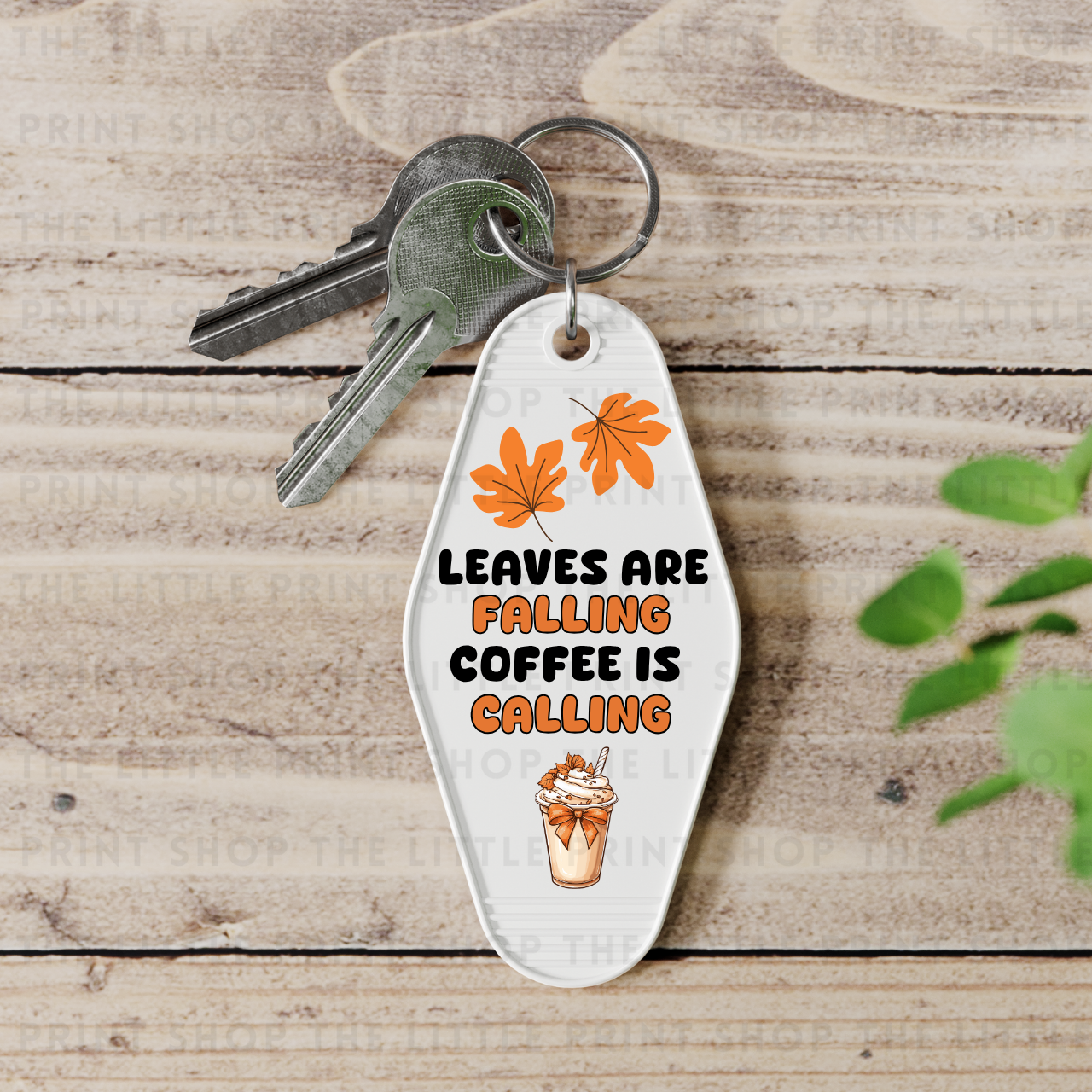 Leaves Are Falling - UV DTF Motel Keyring Decal