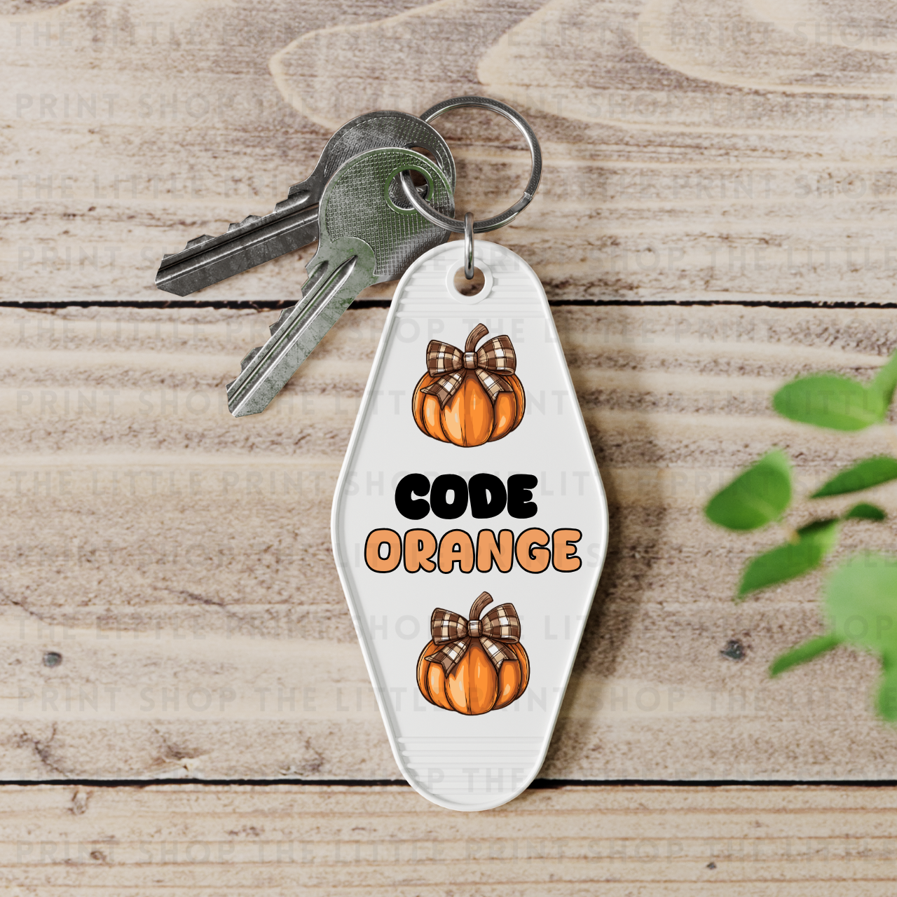 Code Orange - UV DTF Motel Keyring Decal