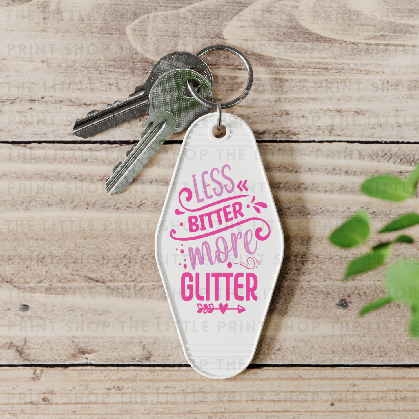 More Glitter - UV DTF Motel Keyring Decal