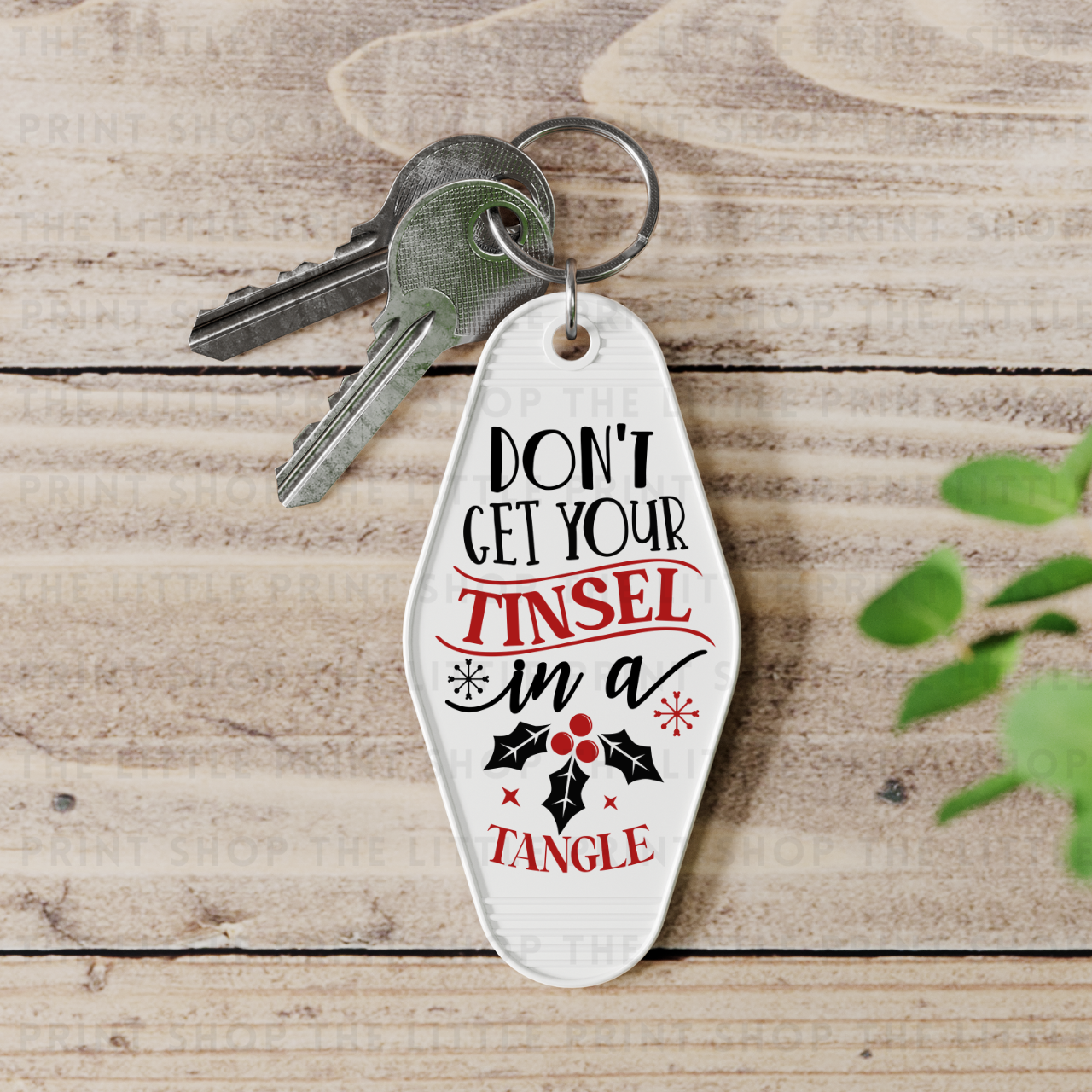 Tinsel - UV DTF Motel Keyring Decal