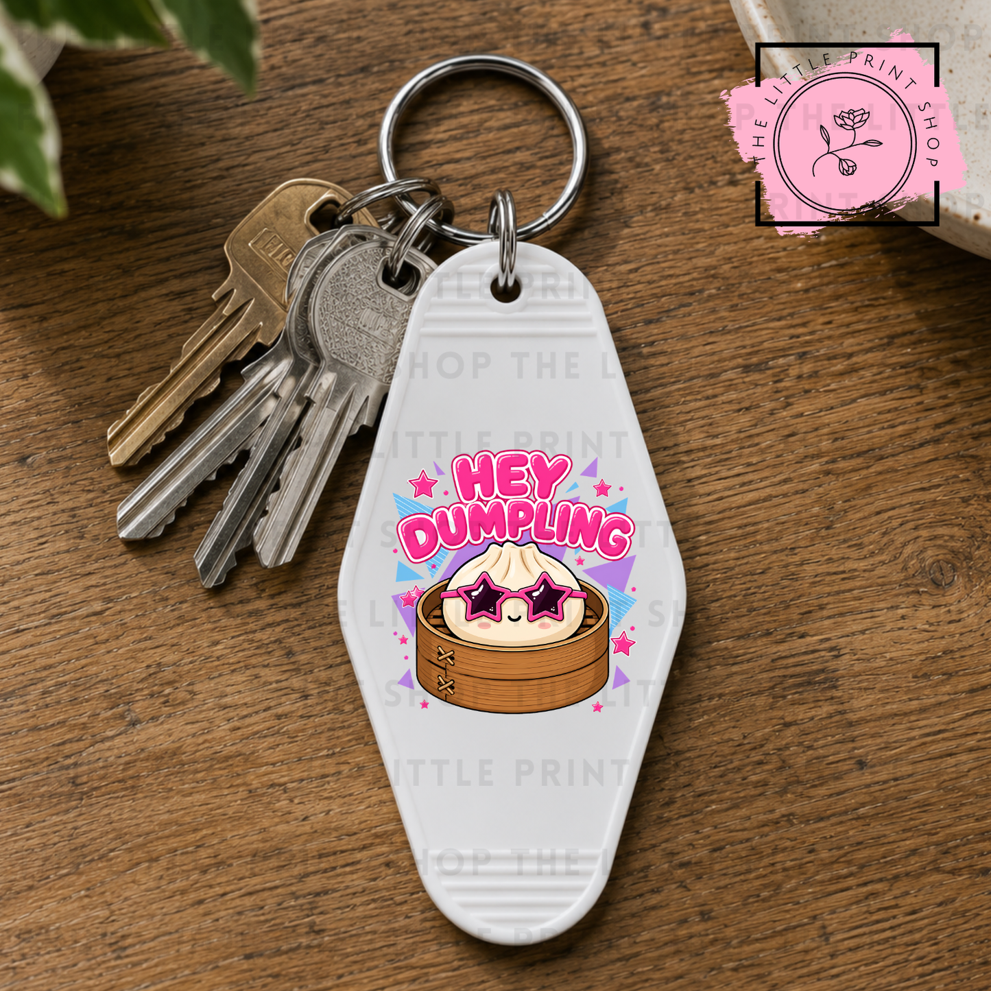 Hey Dumpling - UV DTF Motel Keyring Decal