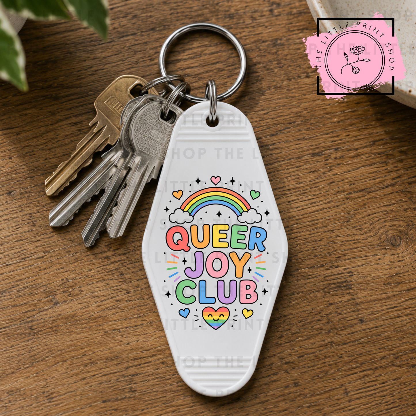 Queer Joy Club - UV DTF Motel Keyring Decal
