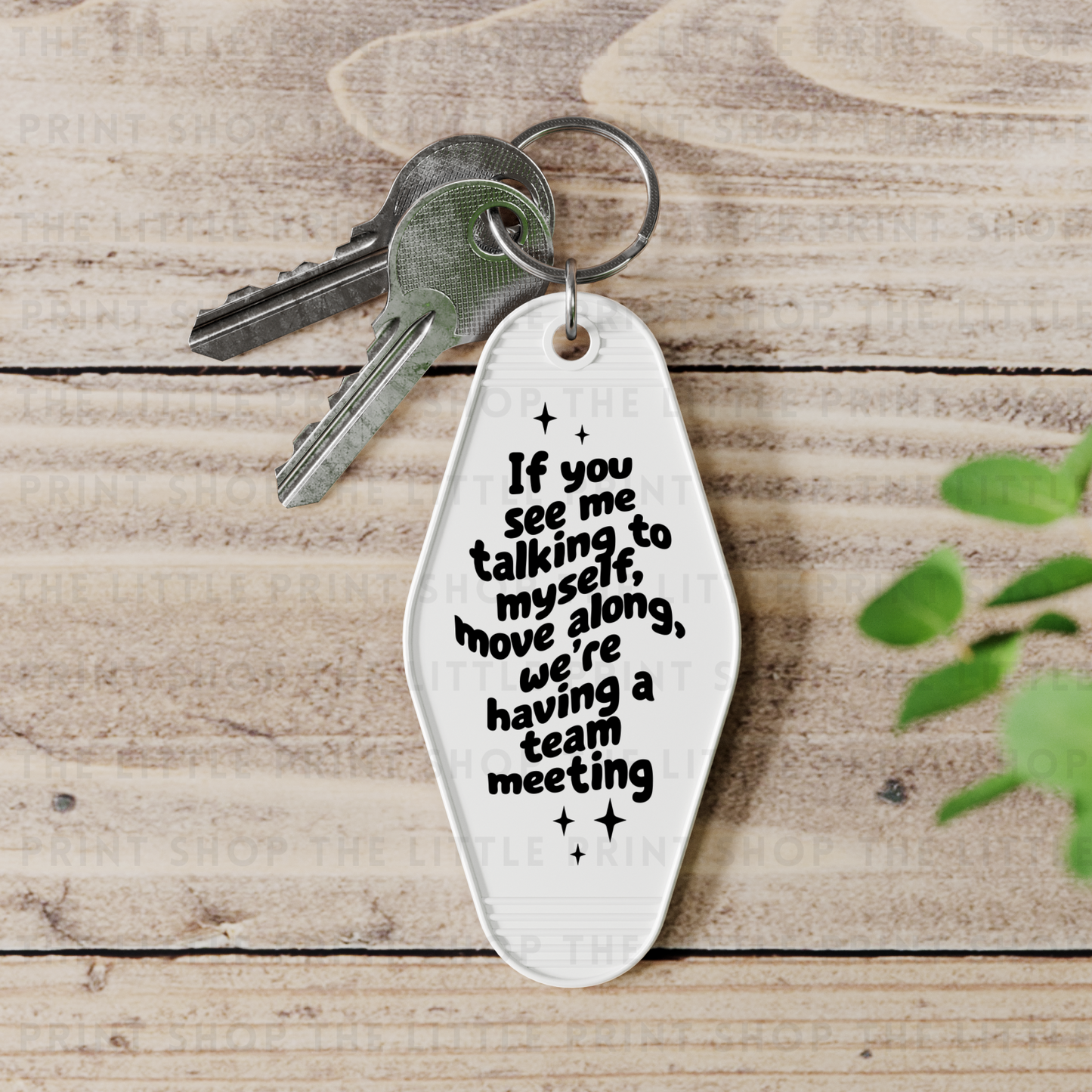 Team Meeting - UV DTF Motel Keyring Decal