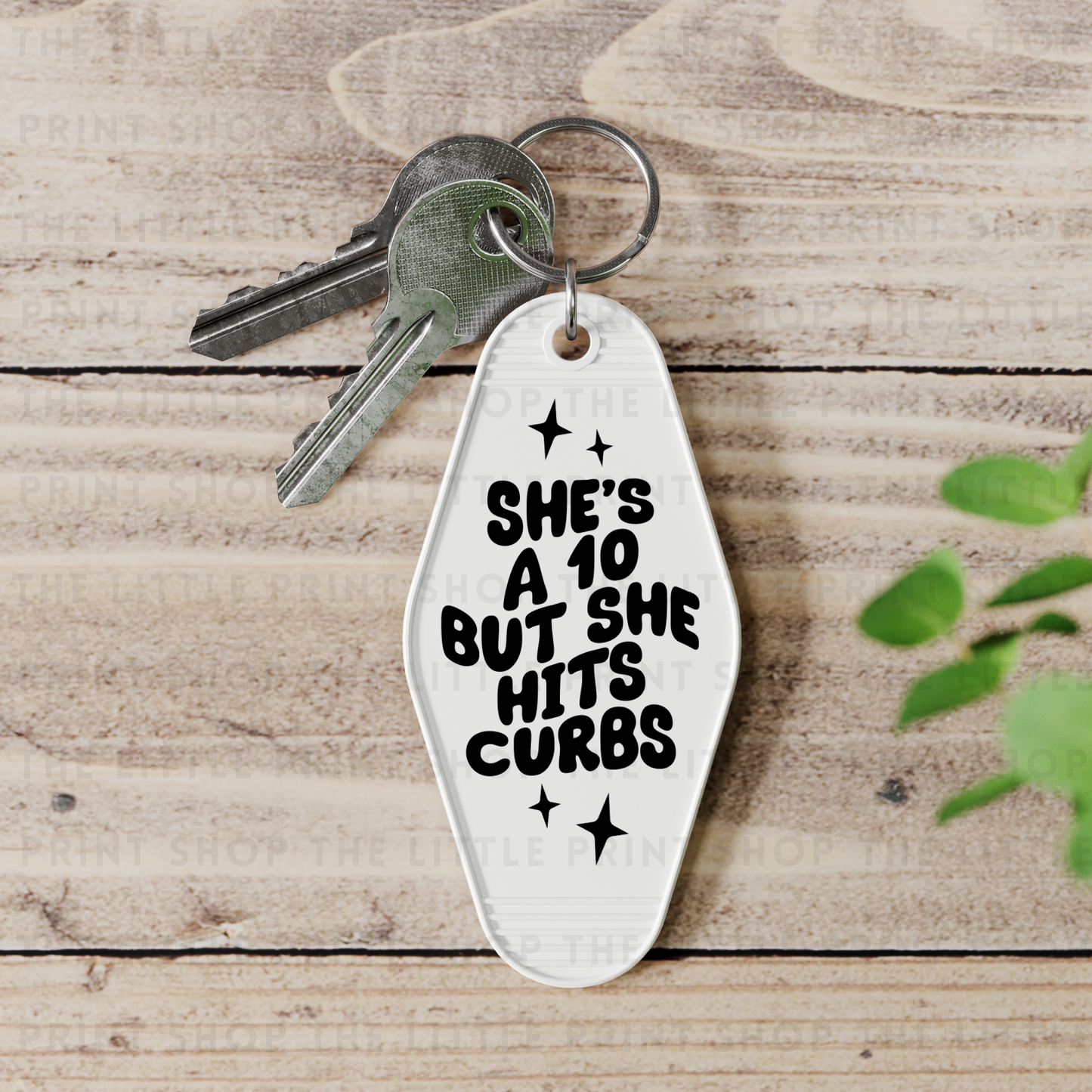 She's A 10 - UV DTF Motel Keyring Decal