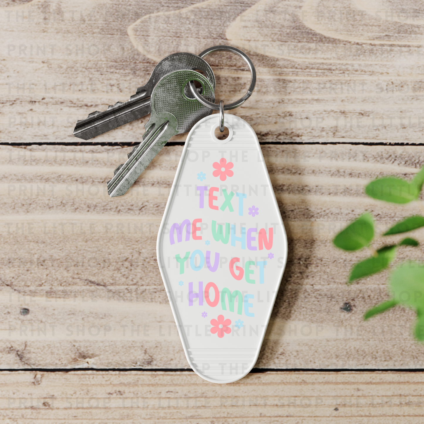 Text Me - UV DTF Motel Keyring Decal