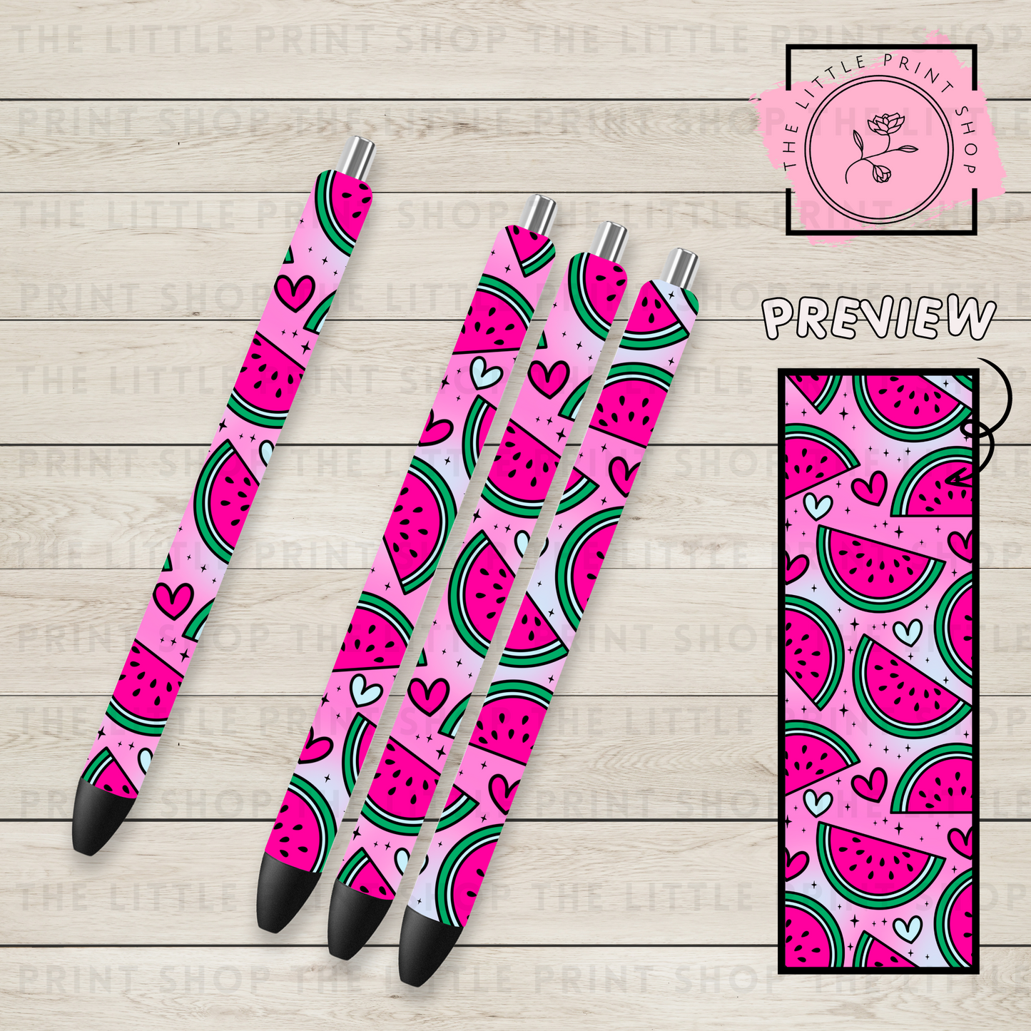 Watermelon - UV DTF Pen Wrap Decal