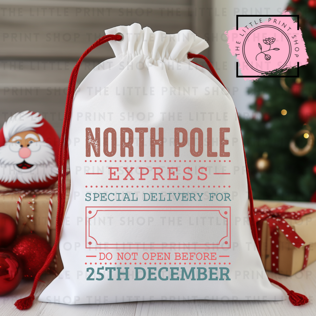 North Pole - DTF Christmas Sack Transfer