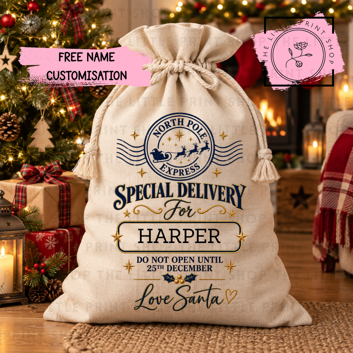 Special Delivery Stamp - DTF Christmas Sack Transfer