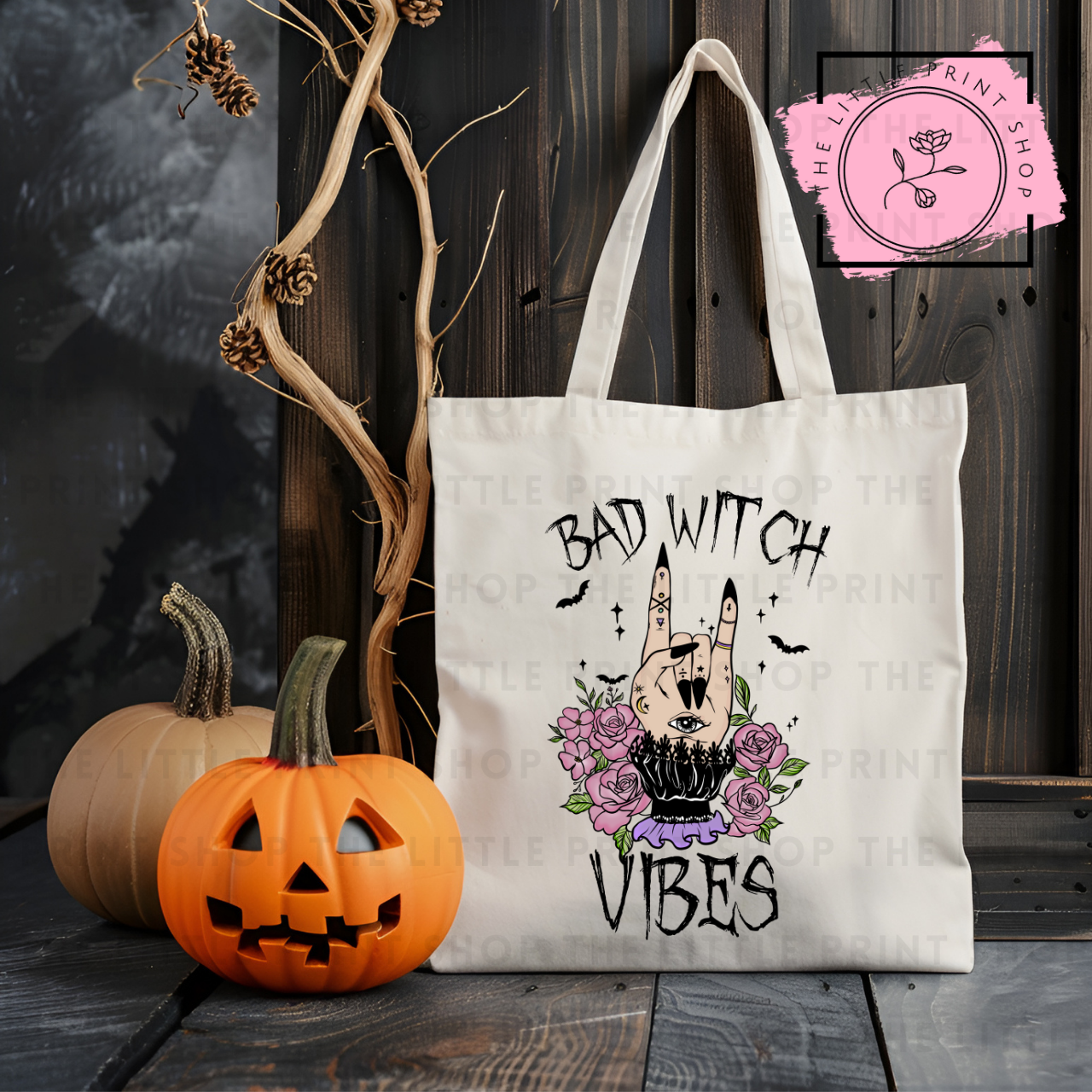 Bad Witch Vibes - Tote Bag DTF Transfer