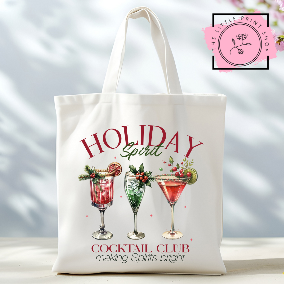 Holiday Spirit- Tote Bag DTF Transfer