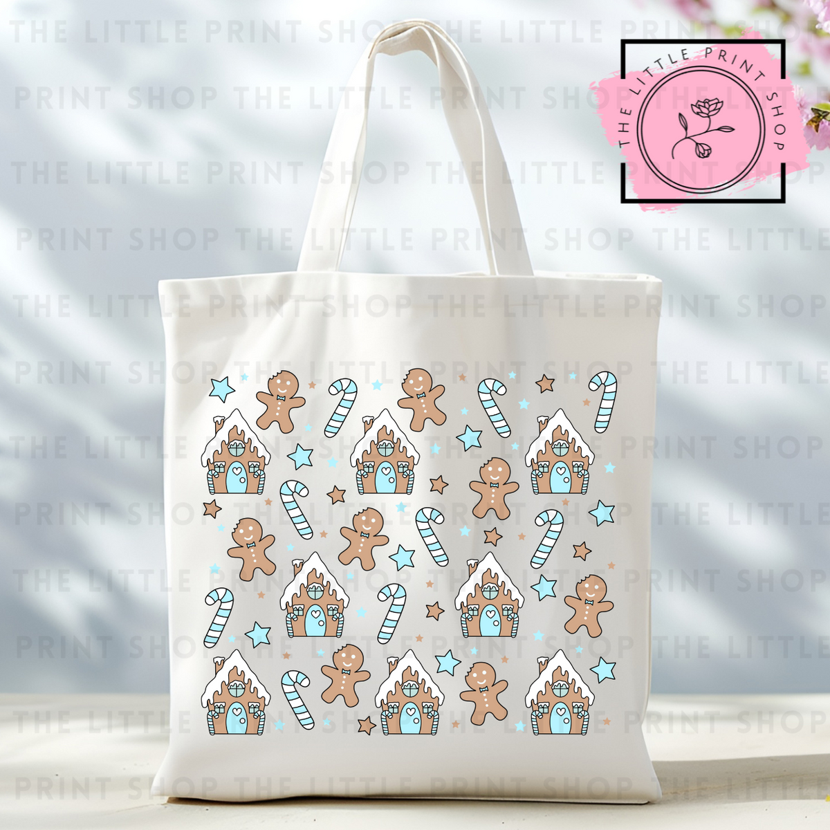 Blue Houses - Tote Bag DTF Transfer