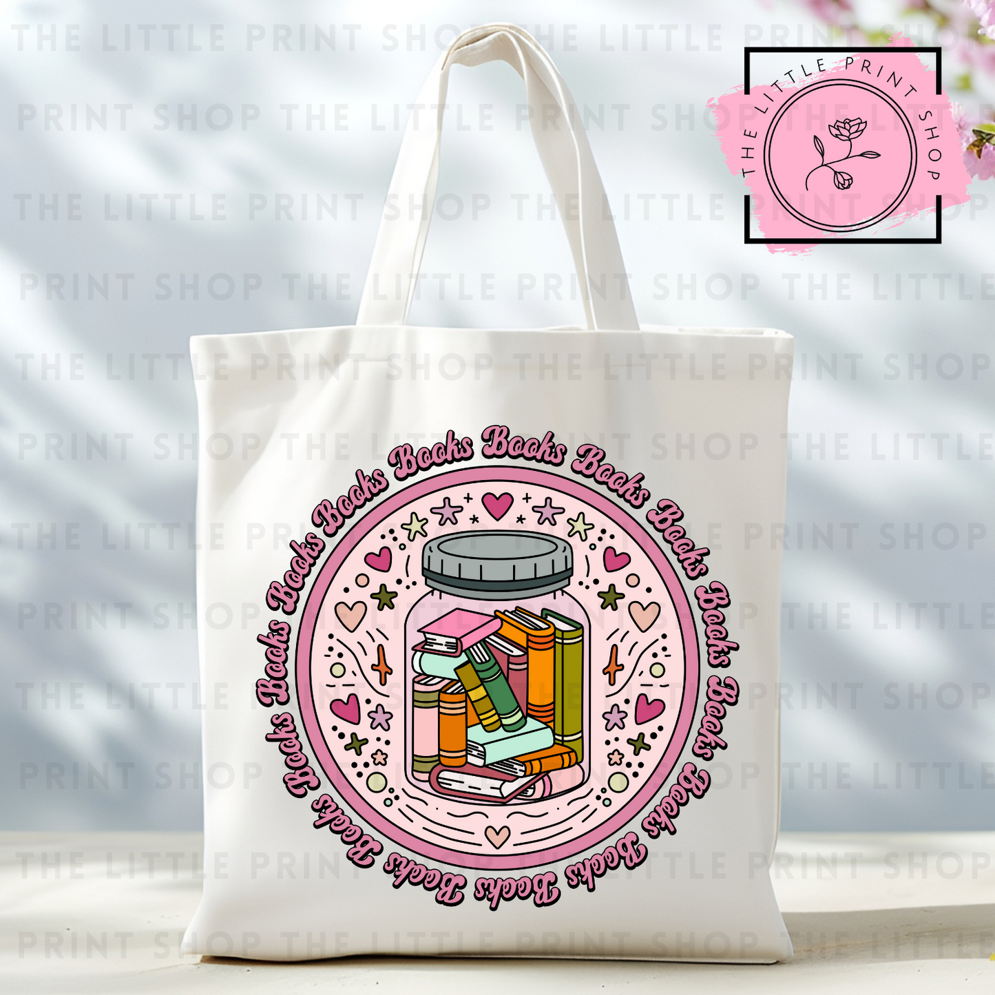 Books - Tote Bag DTF Transfer