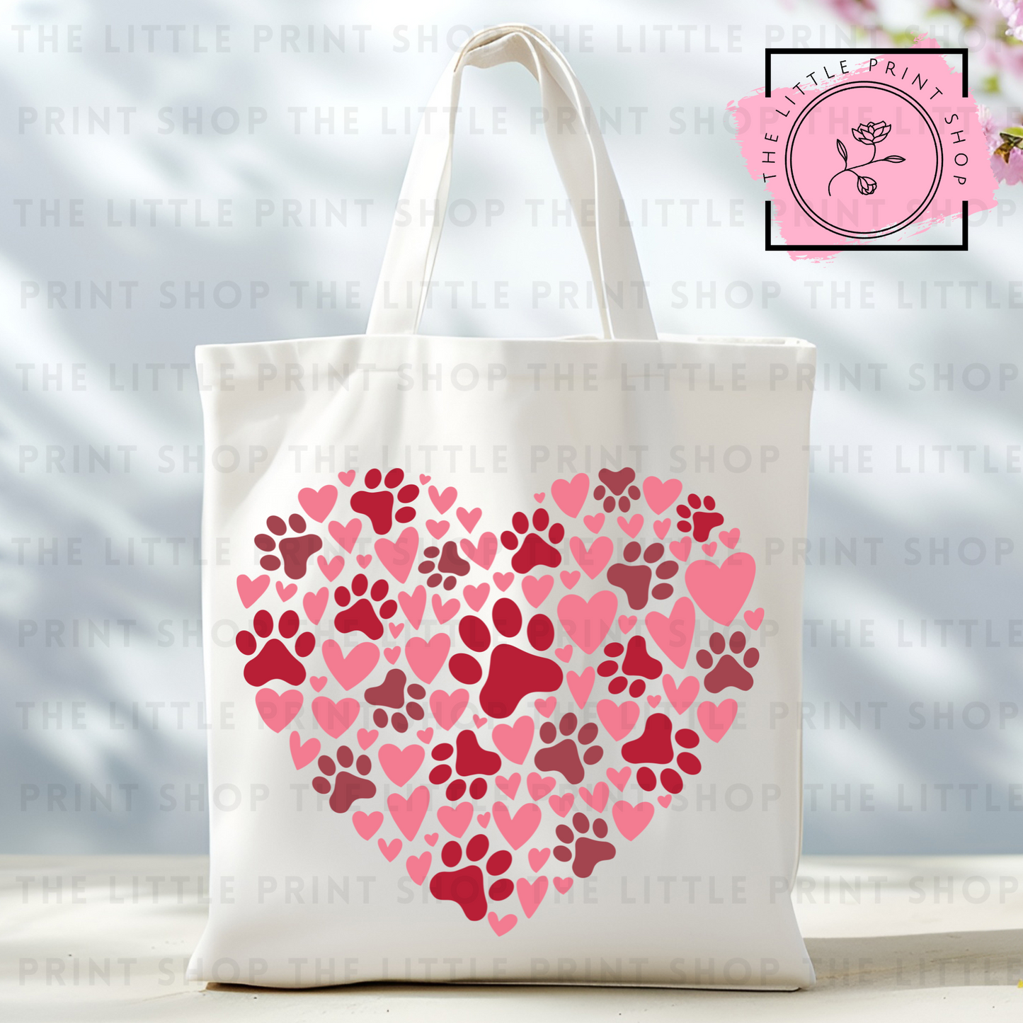 Paw Bows - Tote Bag DTF Transfer