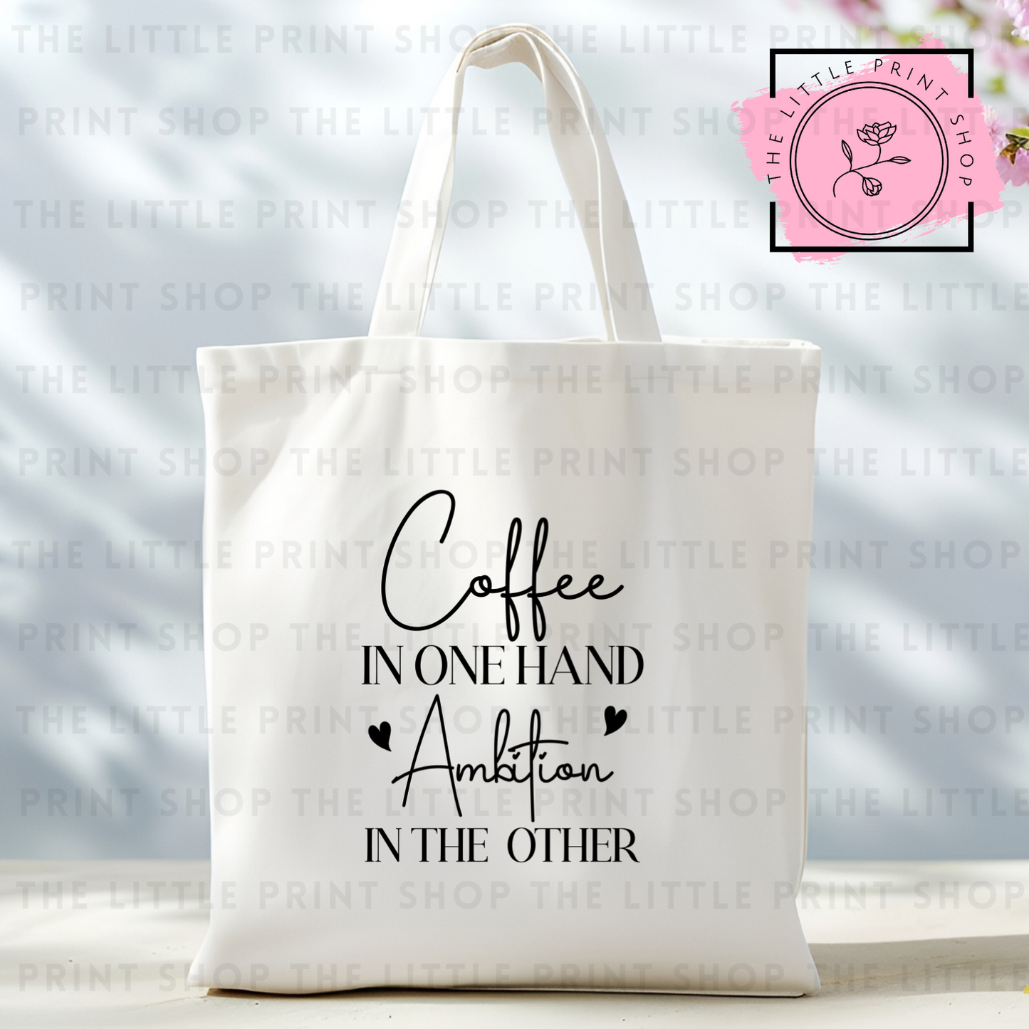 Coffee In One Hand - Tote Bag DTF Transfer