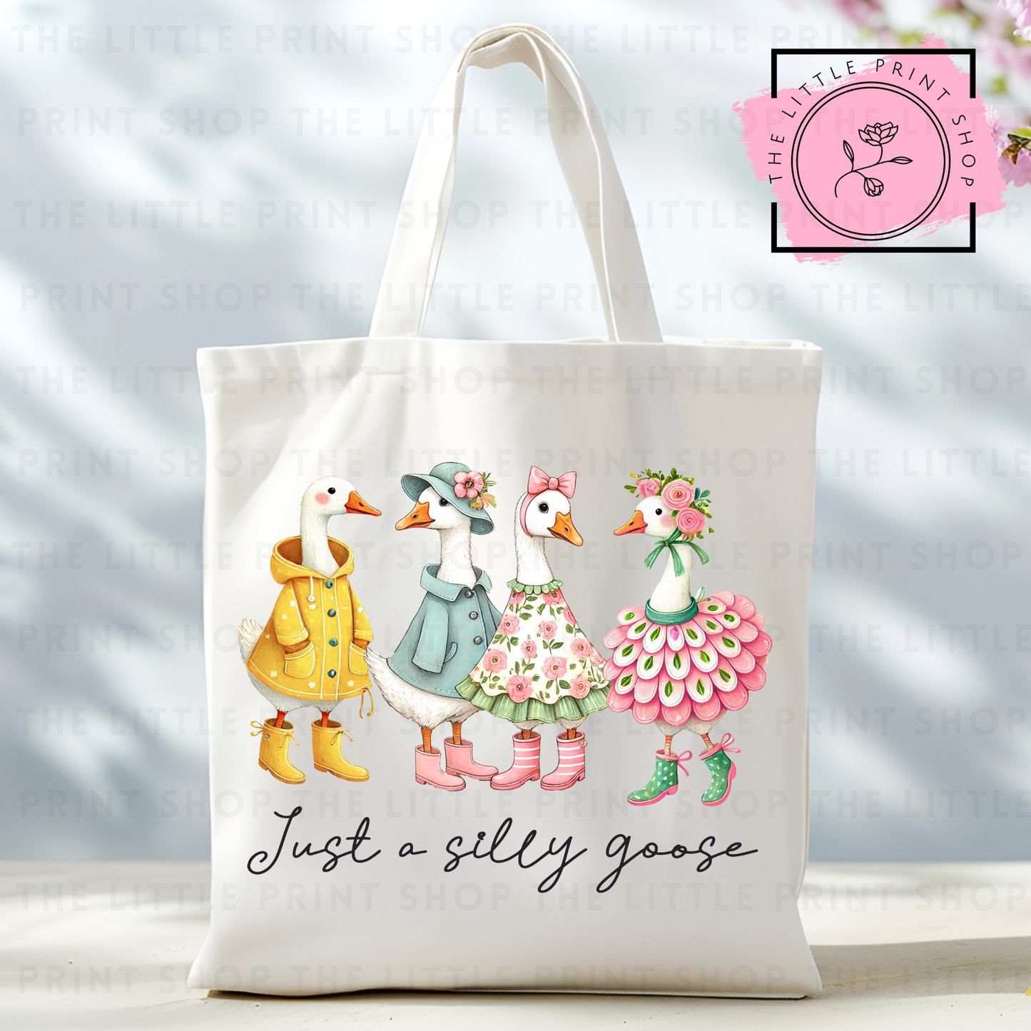Just A Silly Goose - Tote Bag DTF Transfer