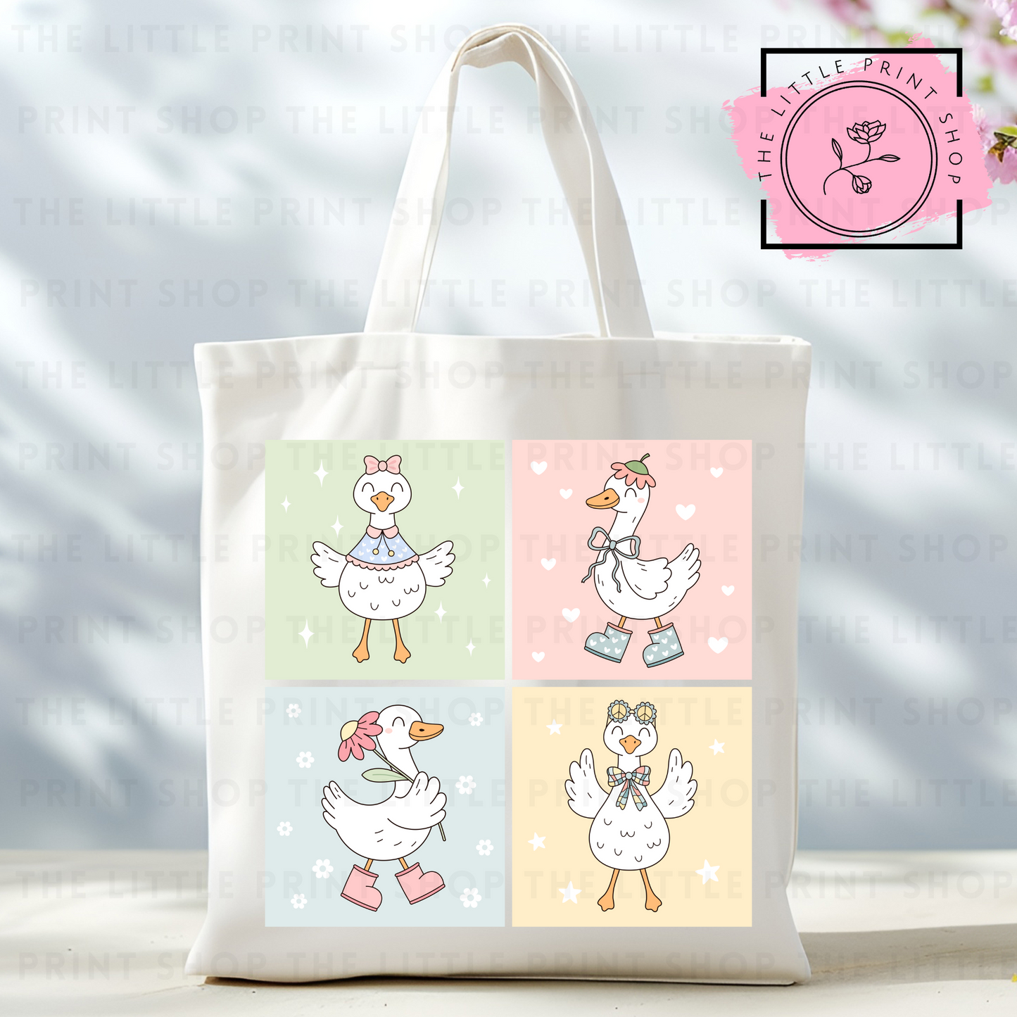 Pastel Geese - Tote Bag DTF Transfer