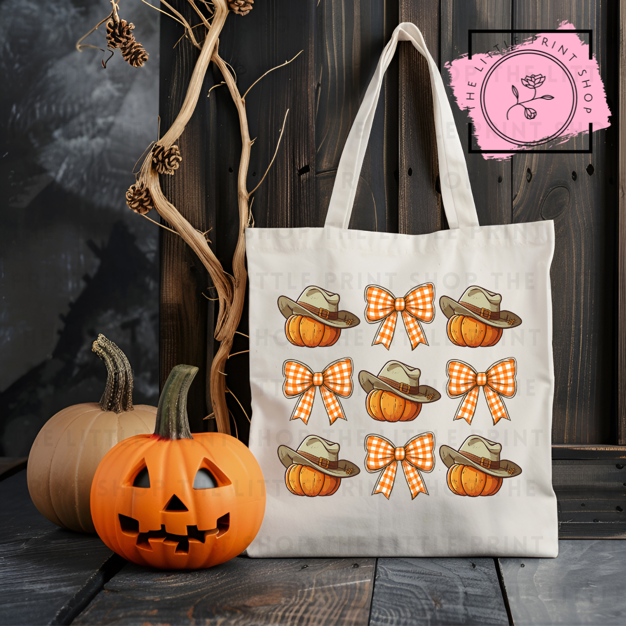 Cowboy Pumpkins - Tote Bag DTF Transfer