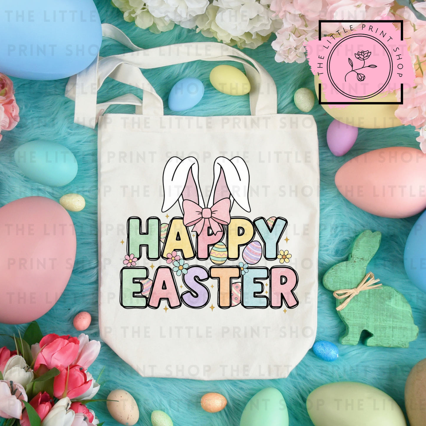 Happy Easter - Tote Bag DTF Transfer