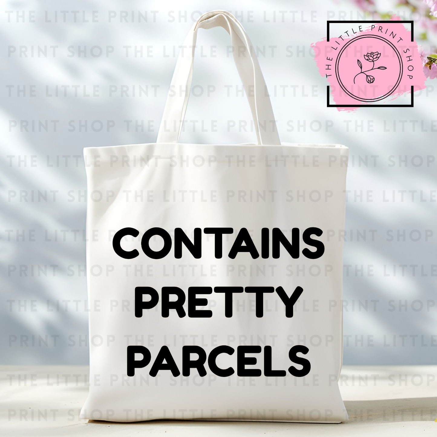 Contains Pretty Parcels - Tote Bag DTF Transfer
