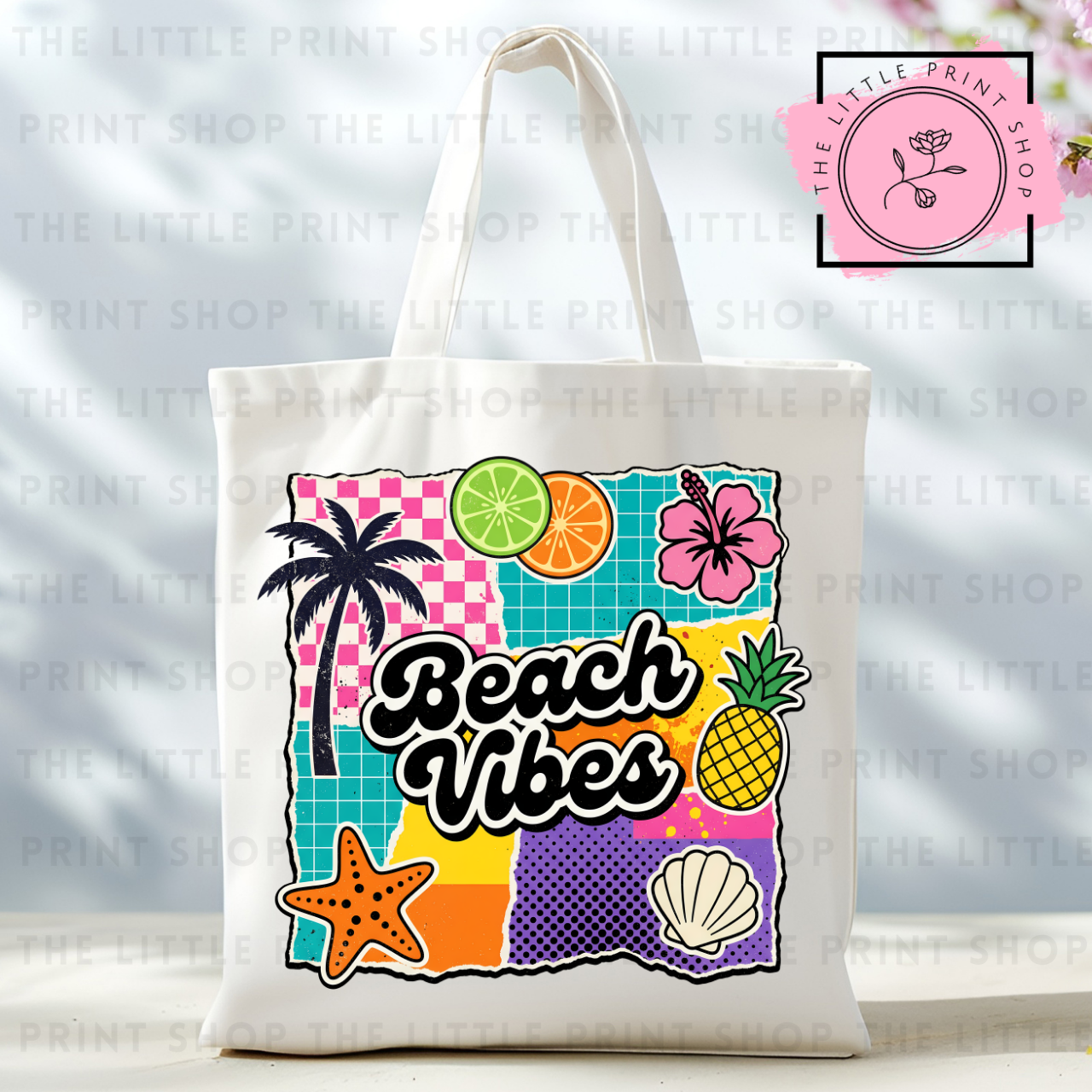 Beach Vibes - Tote Bag DTF Transfer
