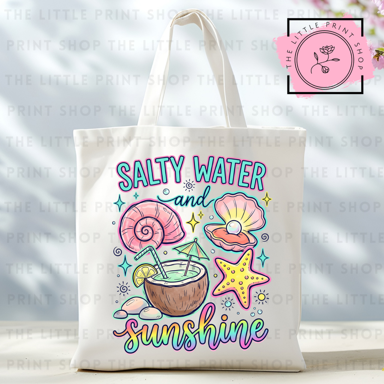 Salty Water - Tote Bag DTF Transfer