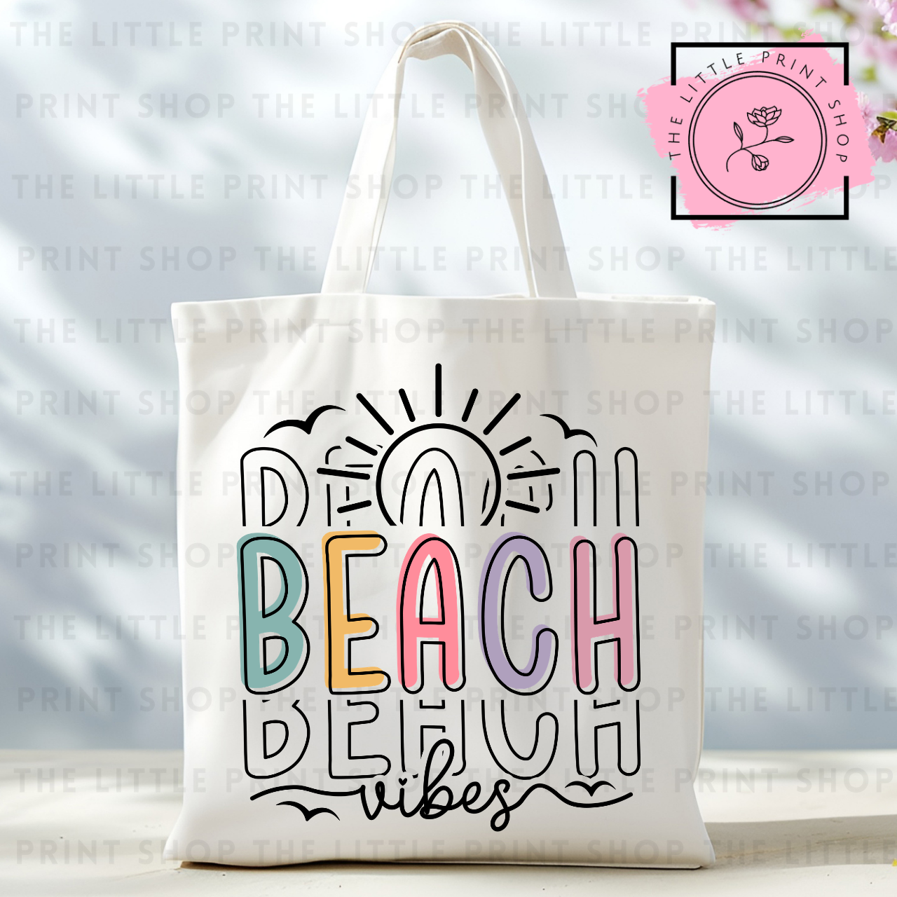 BEACH - Tote Bag DTF Transfer