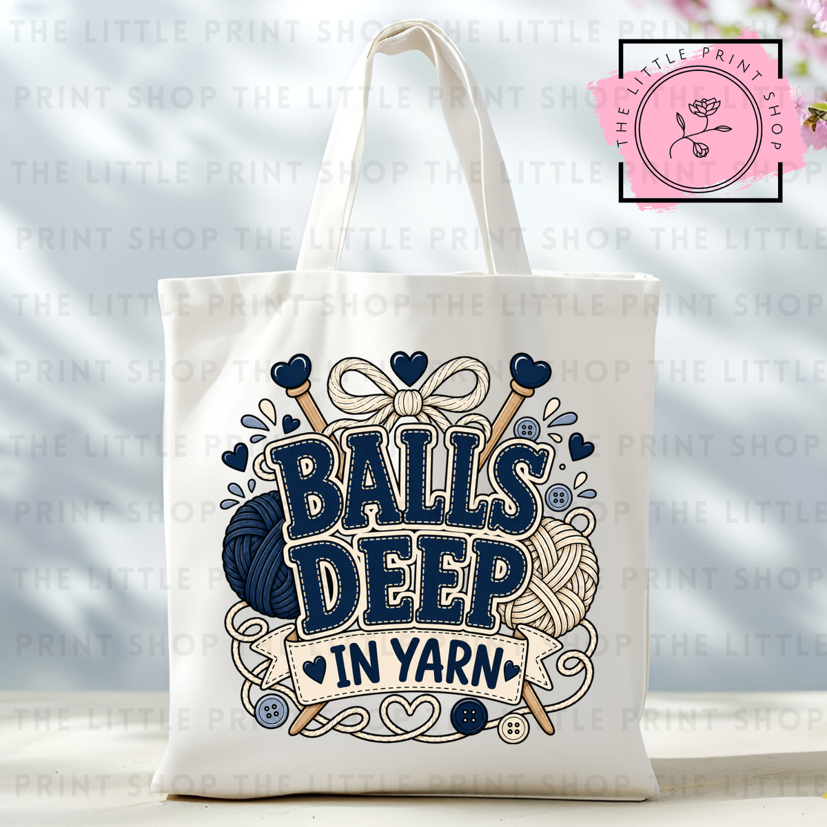 Balls Deep In Yarn - Tote Bag DTF Transfer