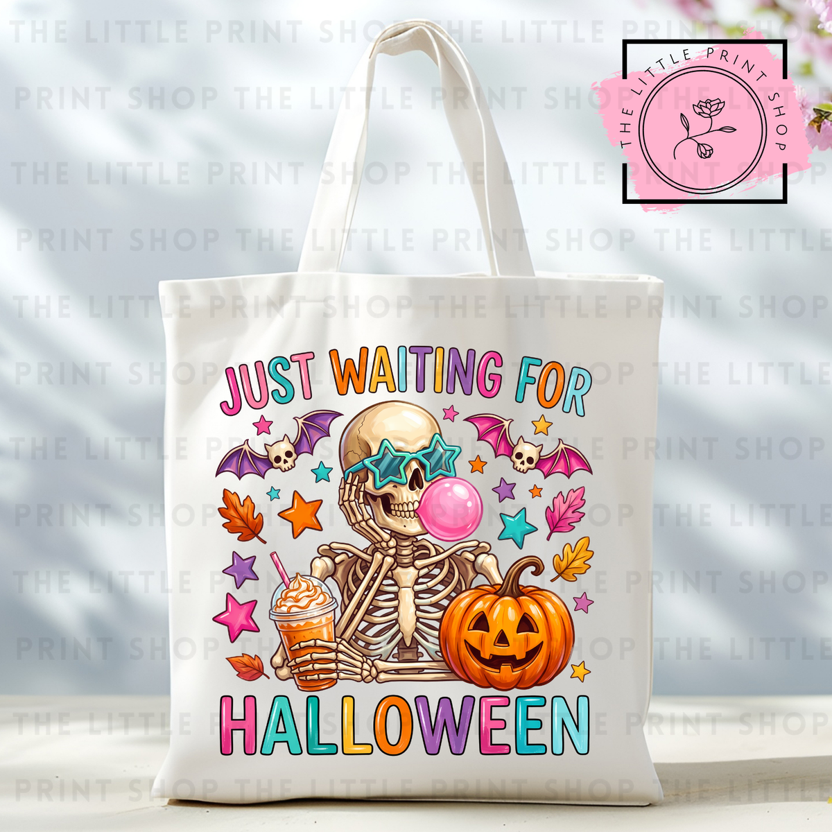 Just Waiting For Halloween - Tote Bag DTF Transfer