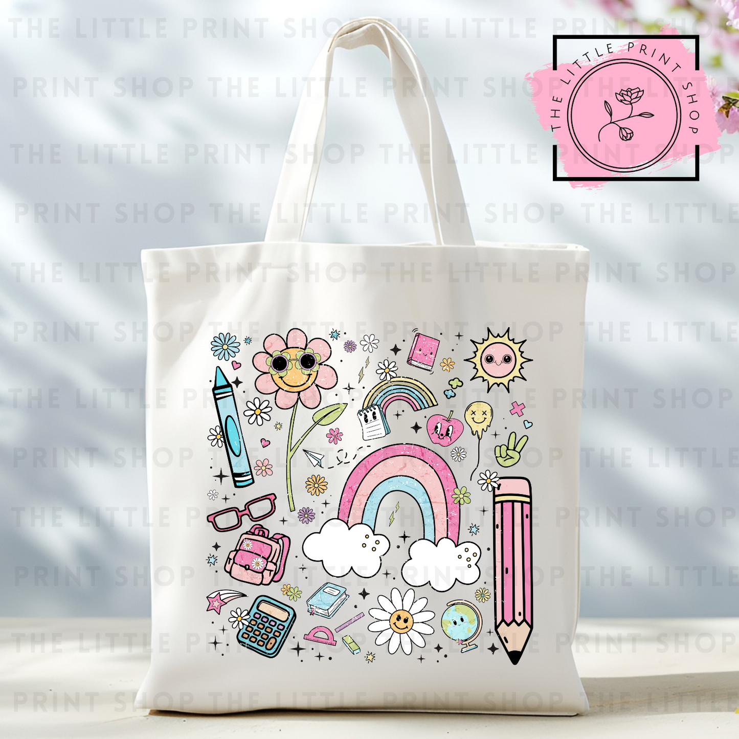 Pretty School Accessories - Tote Bag DTF Transfer