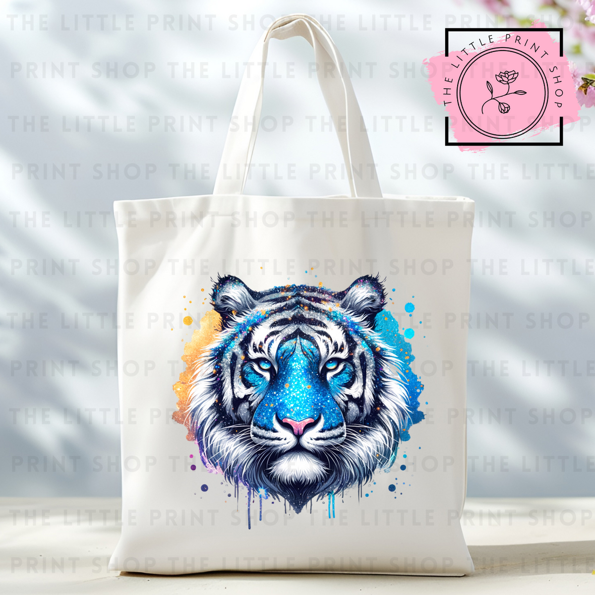Blue Tiger - Tote Bag DTF Transfer