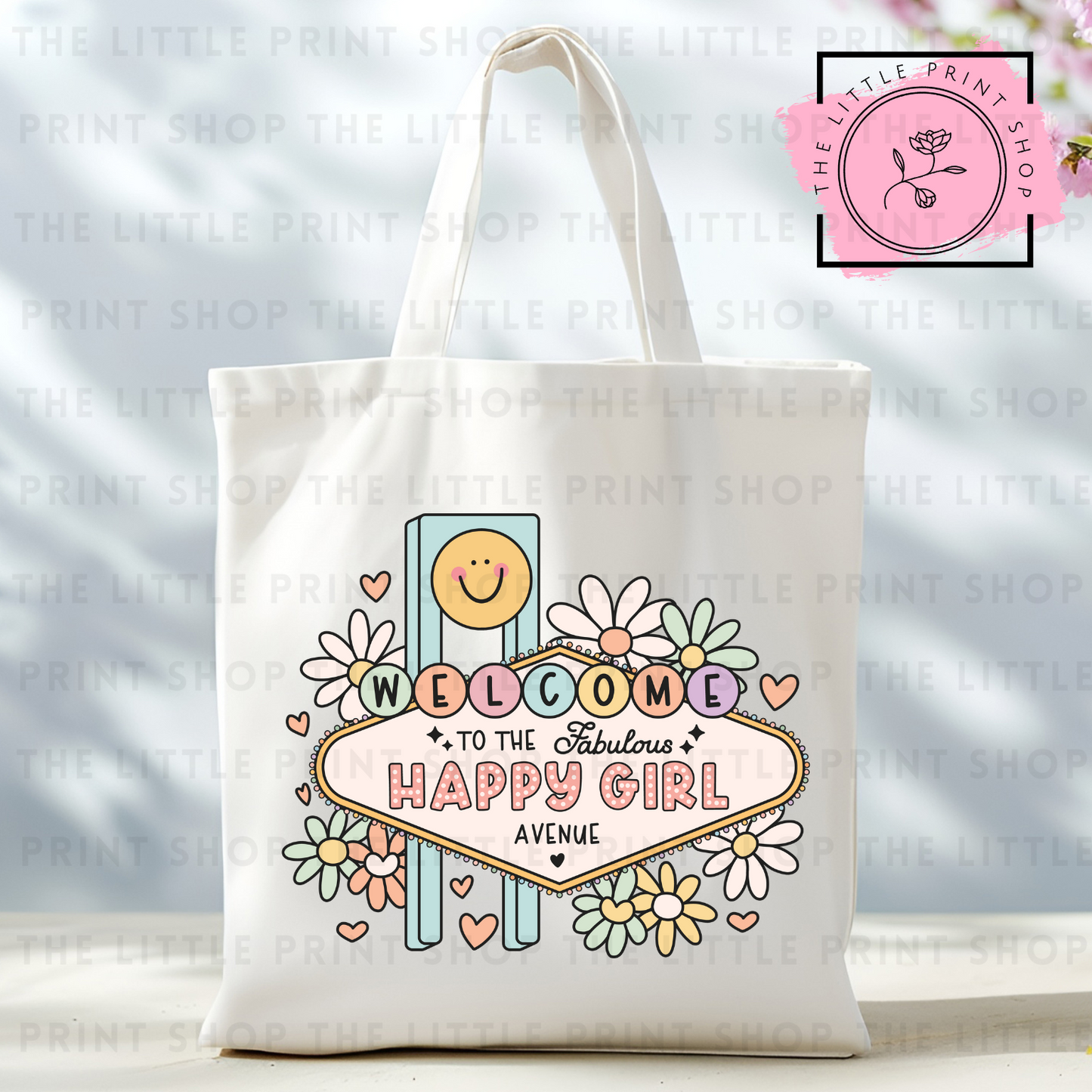 Happy Girl Av. - Tote Bag DTF Transfer