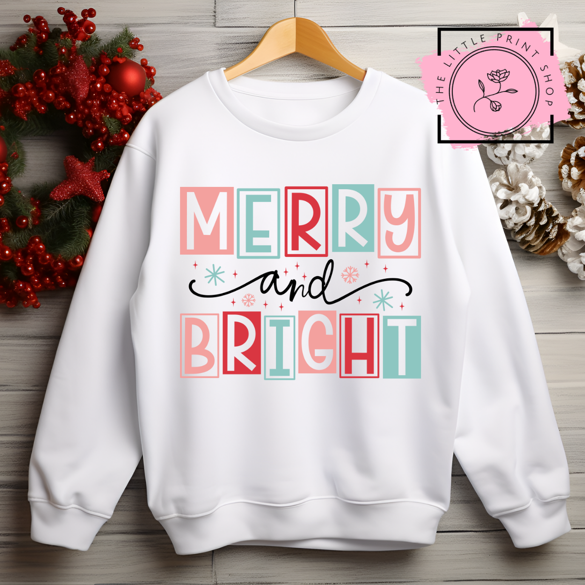 Merry & Bright - DTF Transfer Decal