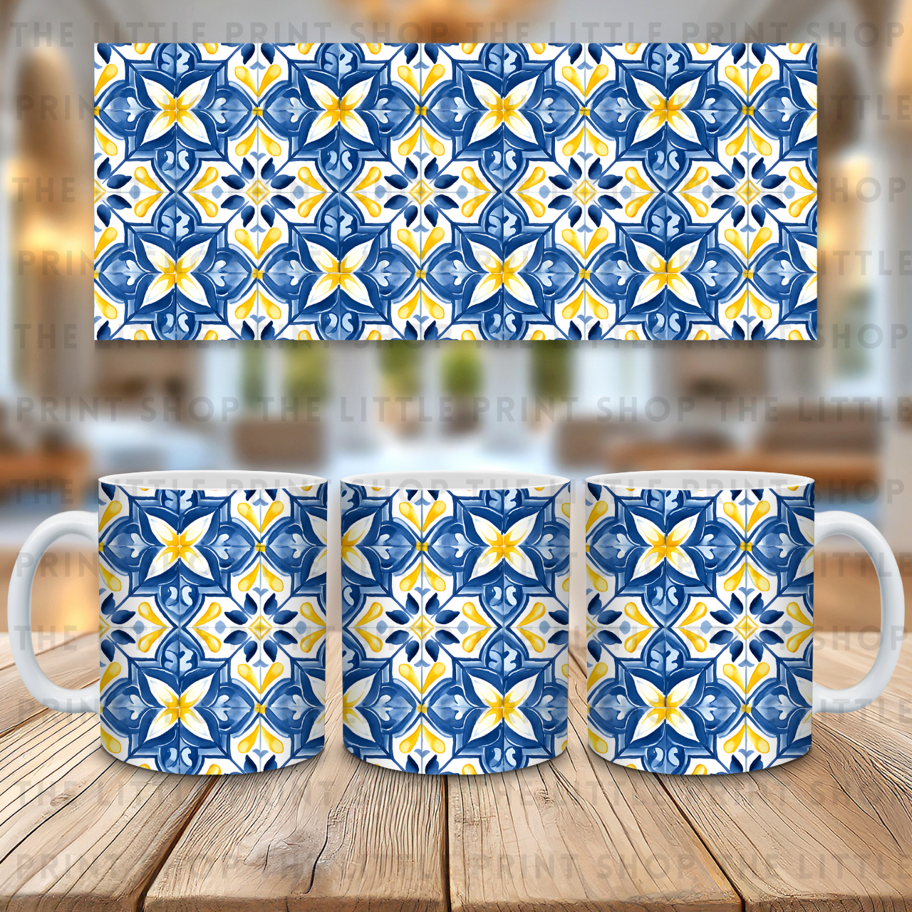 Blue Pattern - 11oz Sublimation Wrap