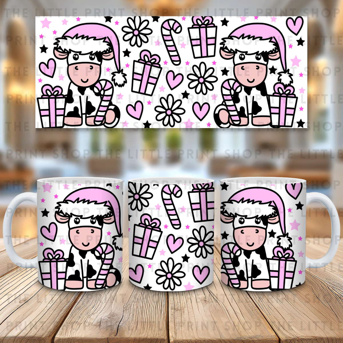 Pink Cow - 11oz Sublimation Wrap