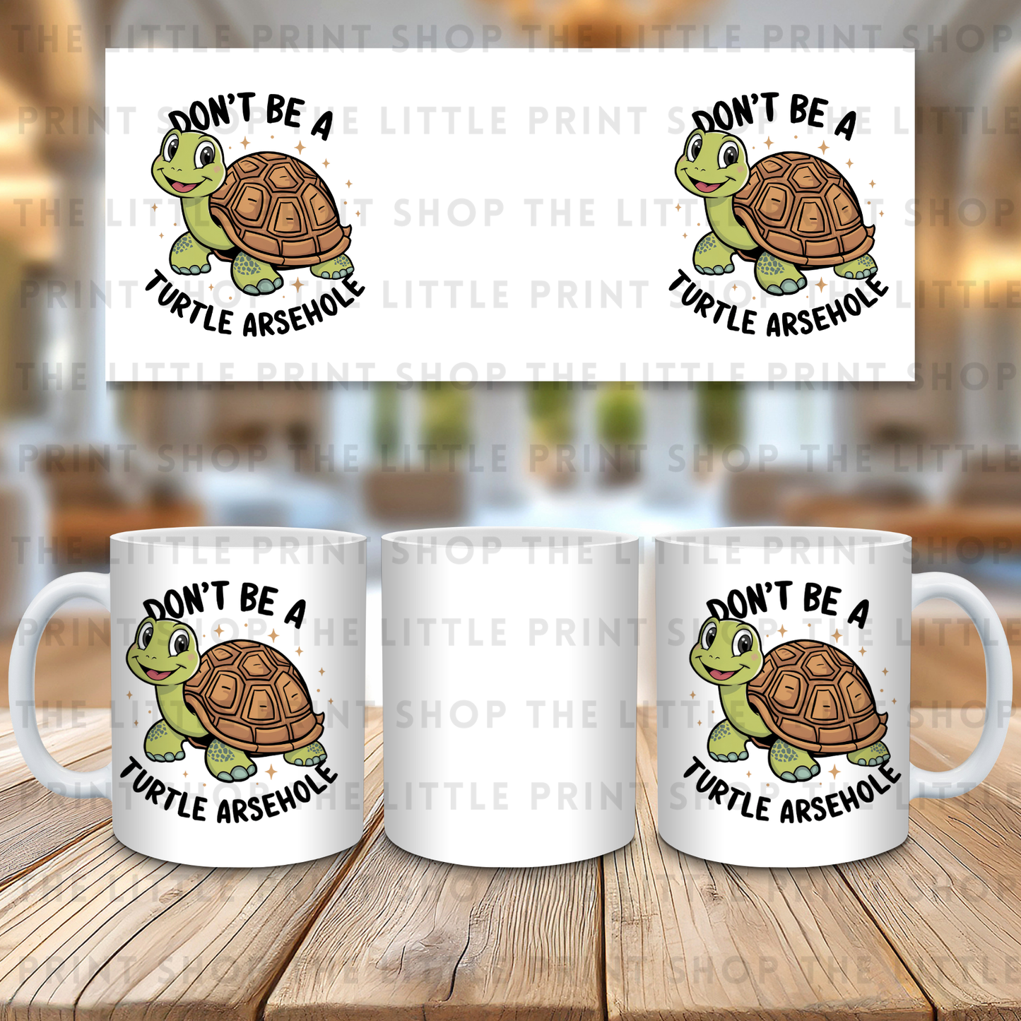 Turtle Arsehole - 11oz Sublimation Wrap