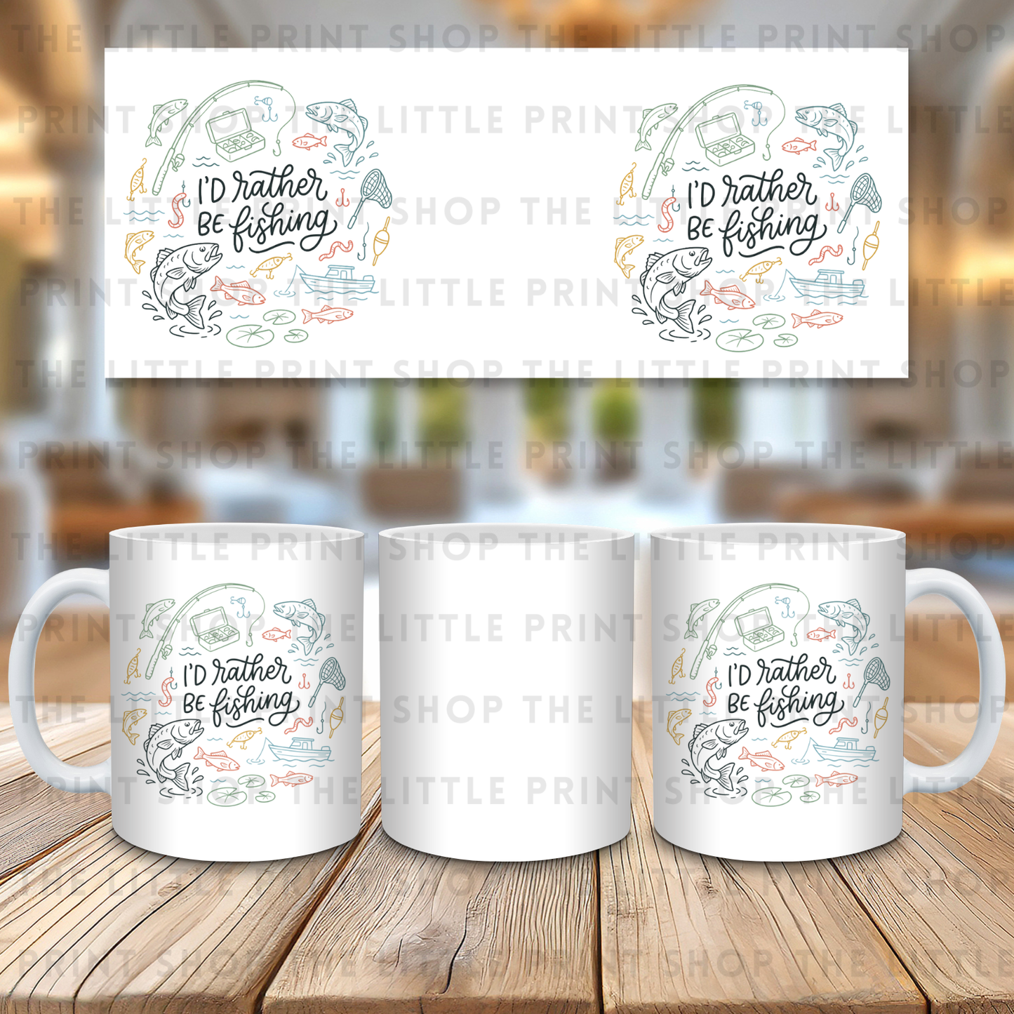 Rather Be Fishing - 11oz Sublimation Wrap