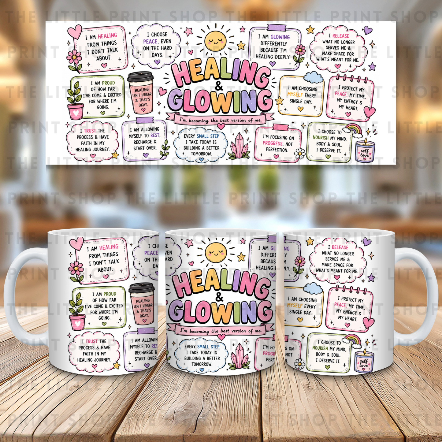 Healing Glowing - 11oz Sublimation Wrap