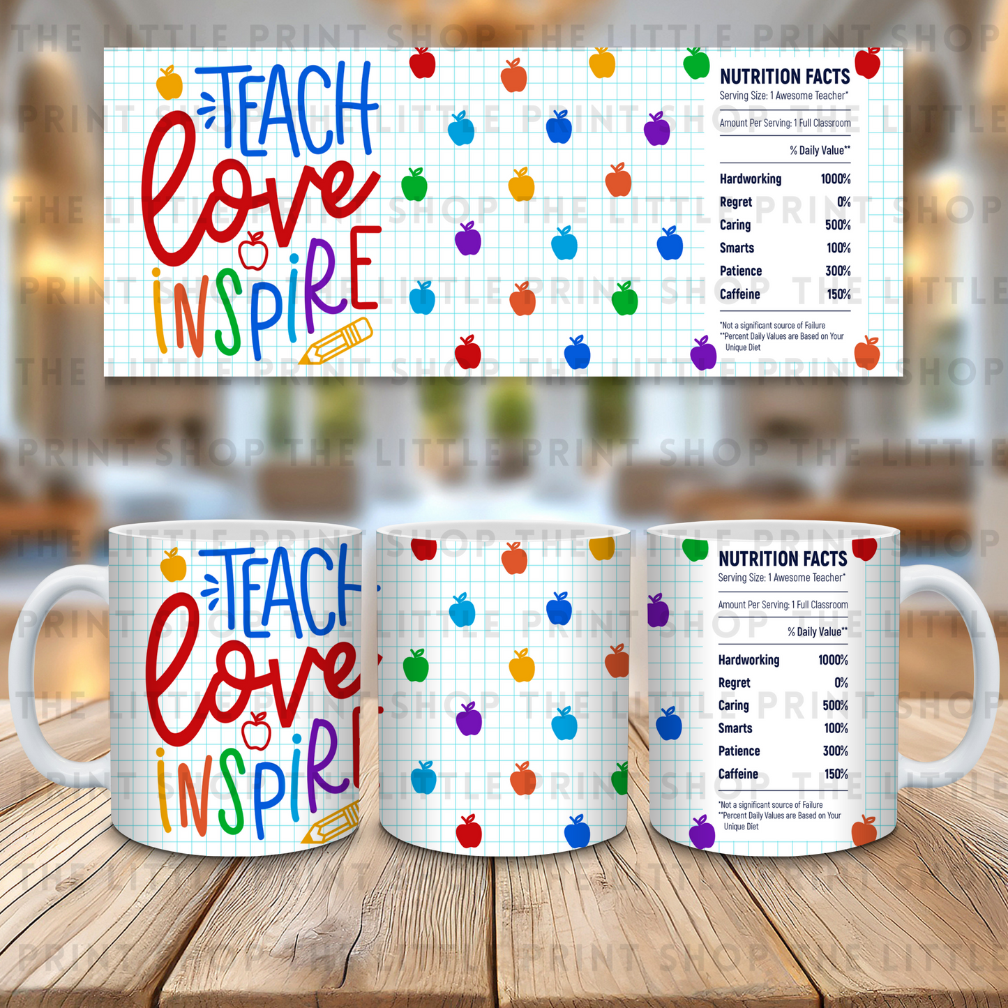 Teacher Facts - 11oz Sublimation Wrap