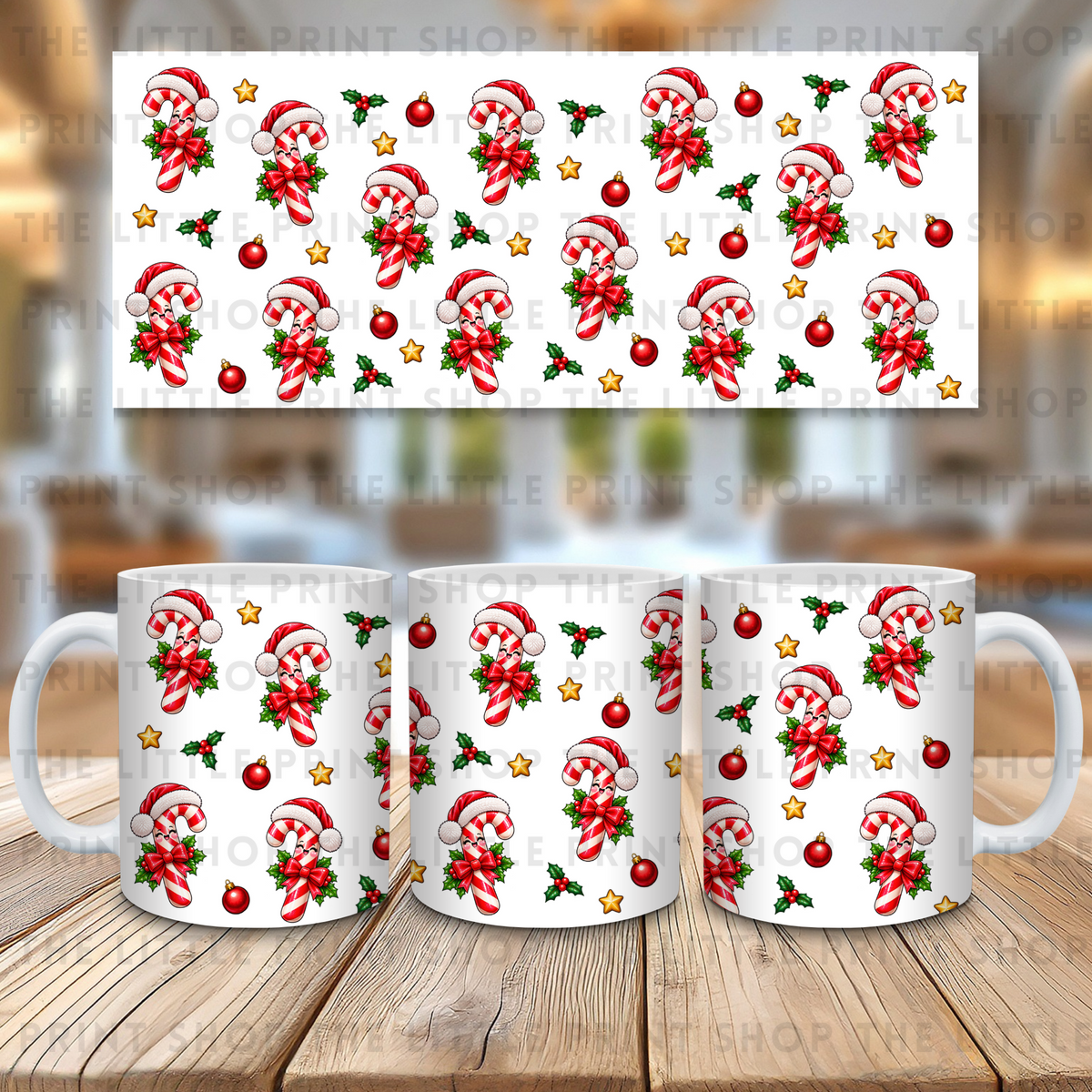 Candy Canes - 11oz Sublimation Wrap