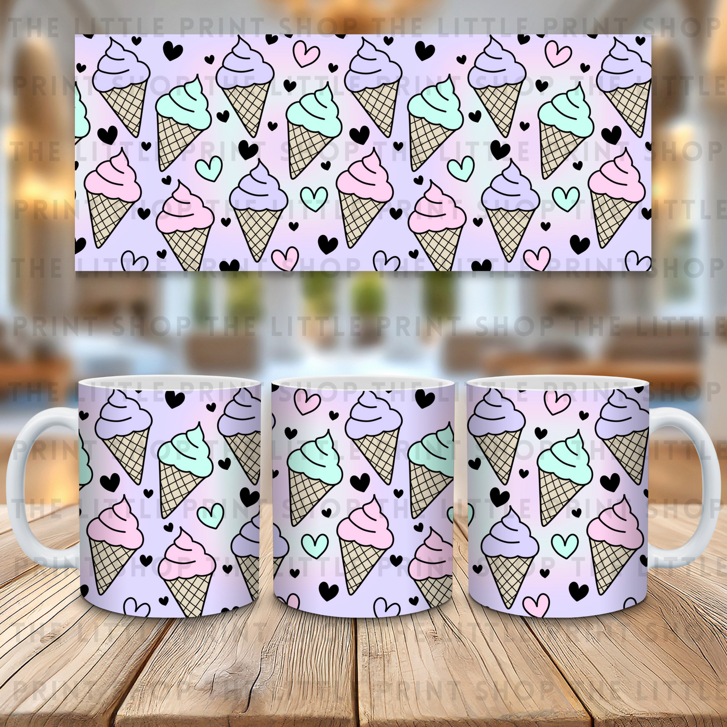 Ice-cream - 11oz Sublimation Wrap