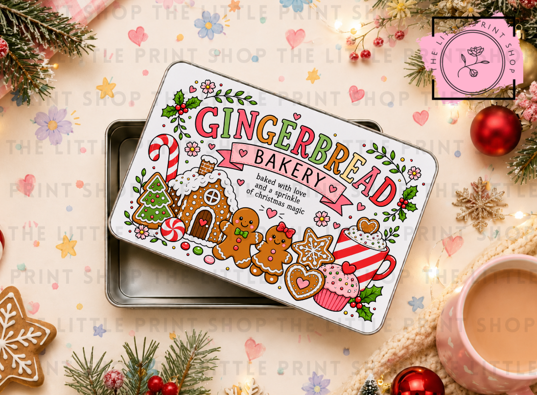 Gingerbread Bakery - Sublimation Tin Transfer