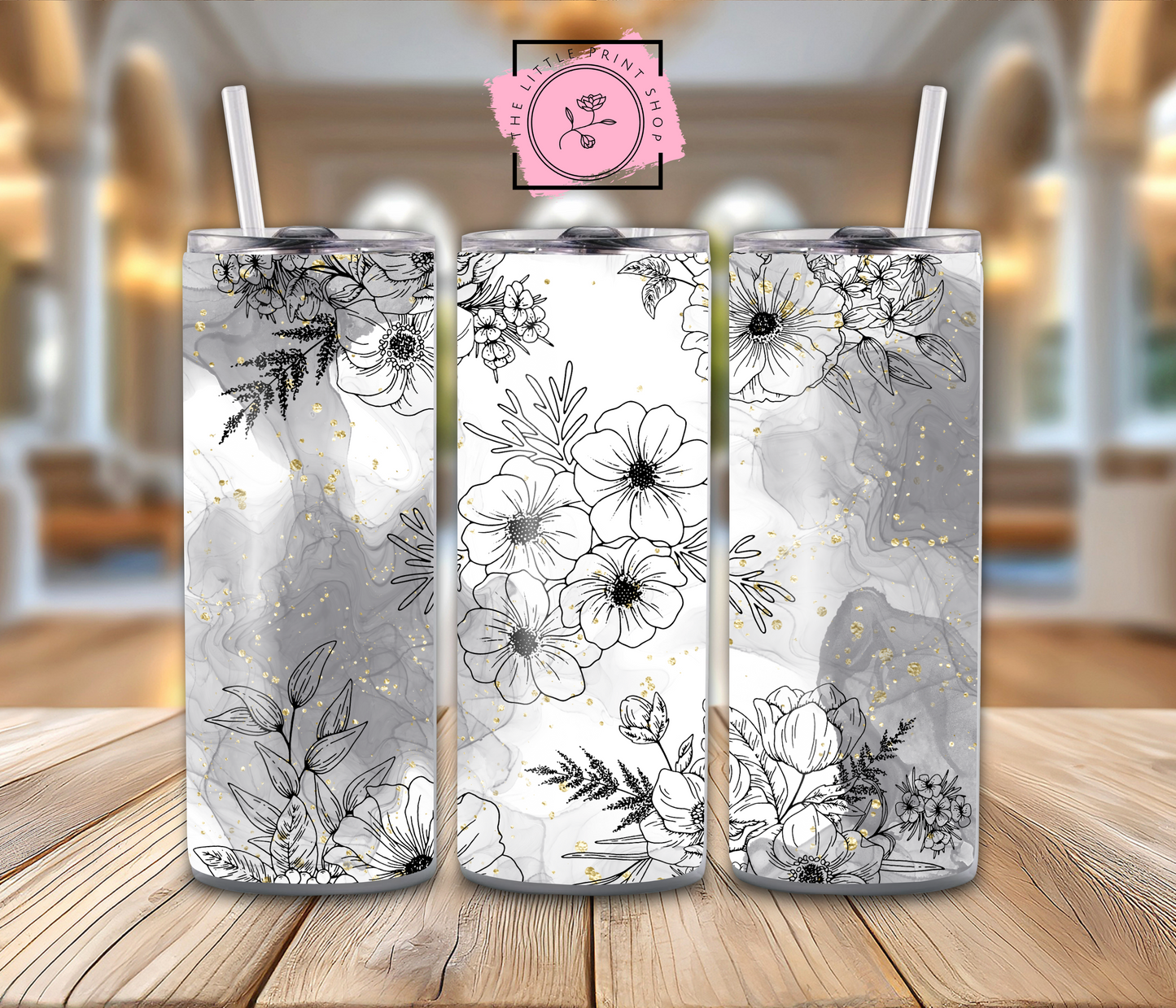 Flower Abstract - 20oz Sublimation Wrap