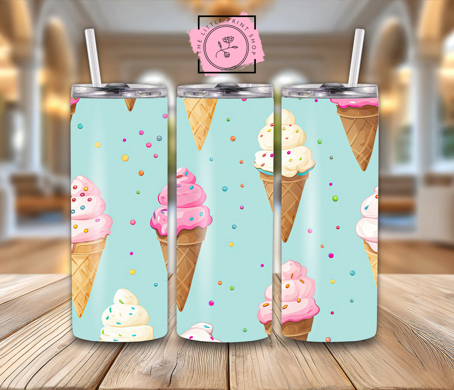 Ice Creams - Blue - 20oz Sublimation Wrap